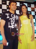 Bobby Deol and Mugdha Godse unveiled the 1st look of their horror-thriller film HELP at a Press Conference at IIFA 2010.JPG
